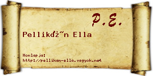 Pellikán Ella névjegykártya